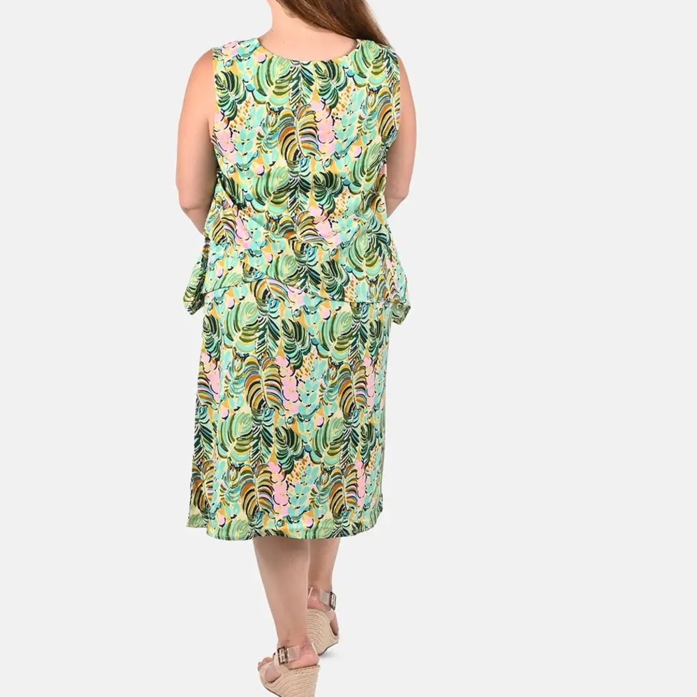 GREENE LEAF PRINTED DRESS💕 - Picture 4 of 5